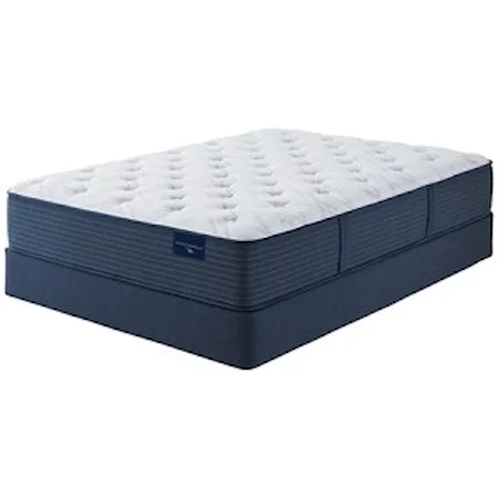 Queen 12 1/2" Plush Wrapped Coil Mattress and 5" Low Profile Foundation